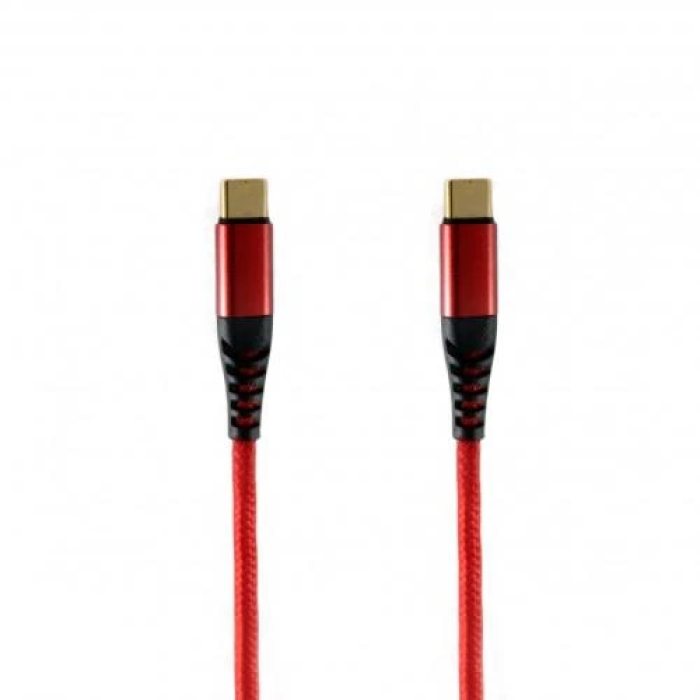 Кабель USB Type-C—Type-C Extradigital KBT1776, червоний, 1 м