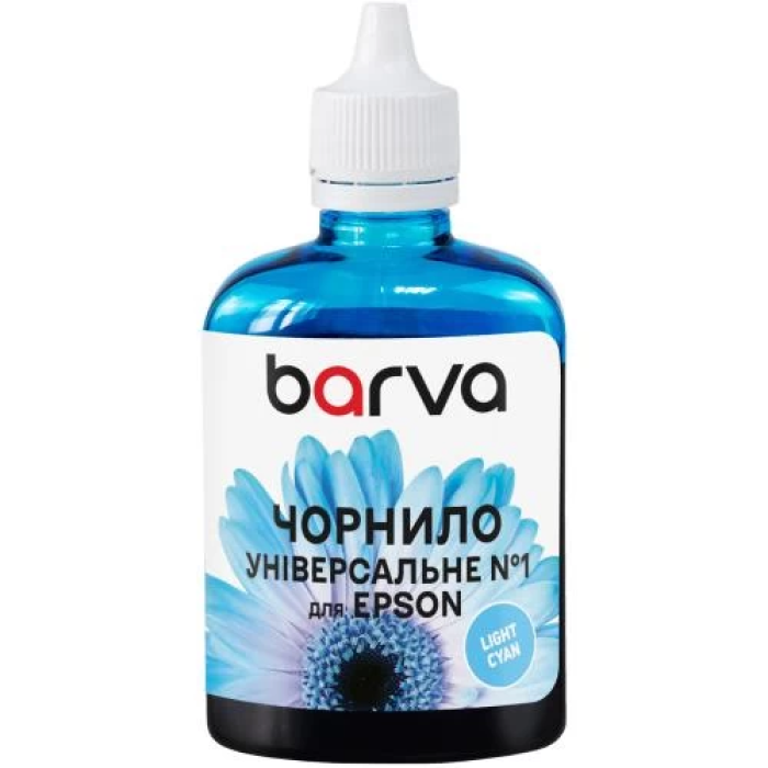 Заправне чорнило Barva Epson Universal №1 EU1-747 Light Cyan, 90 мл