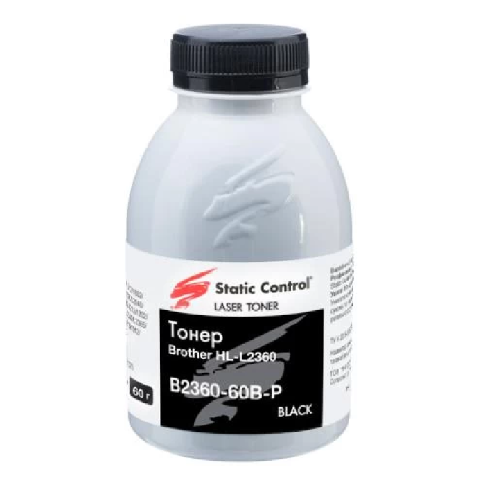 Тонер Static Control 60 г для сумісних принтерів Brother