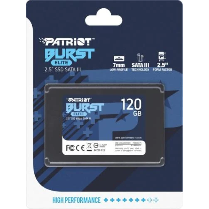 SSD Patriot Burst Elite 120 ГБ SATA3 у форматі 2,5 дюйма