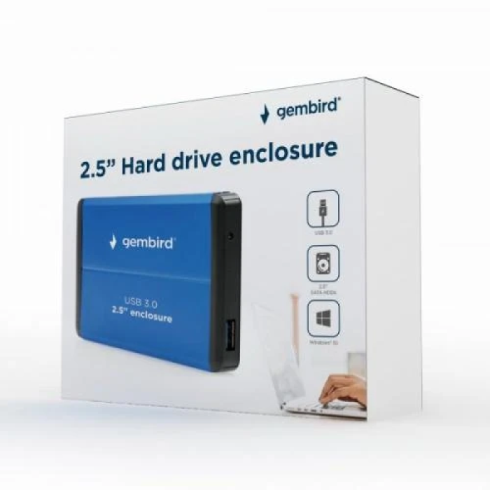 Зовнішня кишеня Gembird EE2-U3S-2-B для SATA HDD і SSD