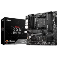 Мат.плата AM4 (B550) MSI B550M PRO-VDH, B550, 4xDDR4, Int.Video(CPU), 4xSATA3, 2xM.2, 1xPCI-E 16x 4.0, 2xPCI-E 1x 3.0, ALC892, RTL8111HN, 7xUSB3.2/6xUSB2.0, VGA/HDMI/DP, MicroATX