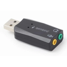 Звукова карта (зовнішня аудіокарта) Gembird SC-USB2.0-01 USB 2.0, 5.1, чорна