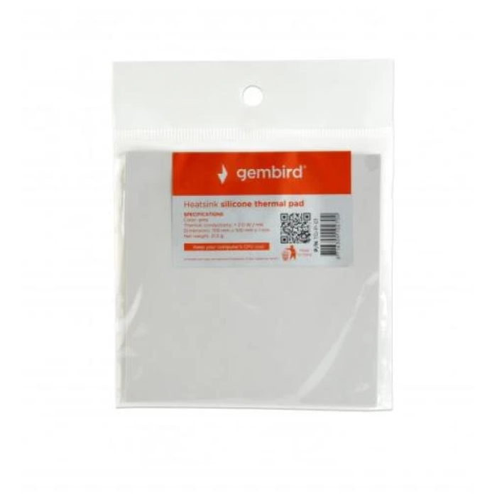 Термопрокладка Gembird TG-P-01, 10×10 см, товщина 1 мм