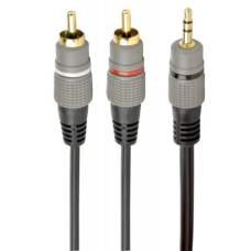 Аудіокабель-перехідник (кабель 3,5 мм на 2xRCA) Cablexpert CCA-352-1.5M 1,5 м чорний