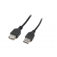 Кабель USB (USB-подовжувач) Maxxter USB 2.0 AM–USB AF 3 м, чорний