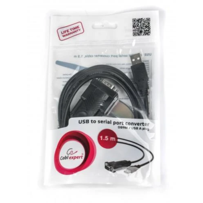 Адаптер Cablexpert UAS-DB9M-02 для підключення RS-232 до USB