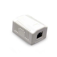 Мережева розетка RJ45 (LAN-розетка) Cablexpert NCAC-1F5E-01 біла, 1 порт, FTP Cat5E