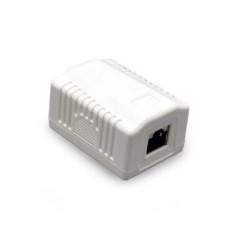 Мережева розетка RJ45 (LAN-розетка) Cablexpert NCAC-1F5E-01 біла, 1 порт, FTP Cat5E