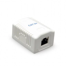 Мережева розетка (розетка RJ45) Cablexpert NCAC-1U5E-01 1 порт, біла, Cat5e