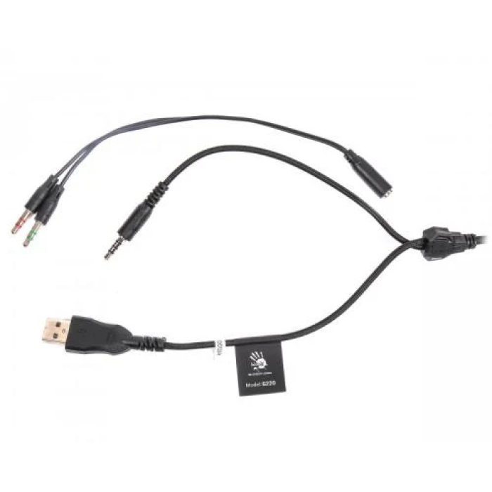Ігрова гарнітура A4Tech Bloody G220 Black із підсвічуванням