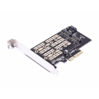 Плата-адаптер для SSD (перехідник) AgeStar MC02 PCIe 3.0 x4, NVMe/SATA, 2xM.2