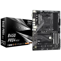 Материнська плата (системна плата) ASRock B450 Pro4 R2.0 ATX, 4 слоти DDR4