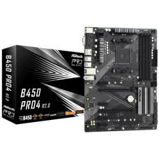 Материнська плата (системна плата) ASRock B450 Pro4 R2.0 ATX, 4 слоти DDR4