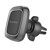 Автотримач для телефону (магнітний тримач) ColorWay Metallic Air Vent-4 чорний