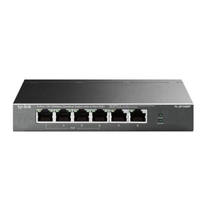 Мережевий комутатор TP-Link TL-SF1006P на 6 портів із 4 PoE