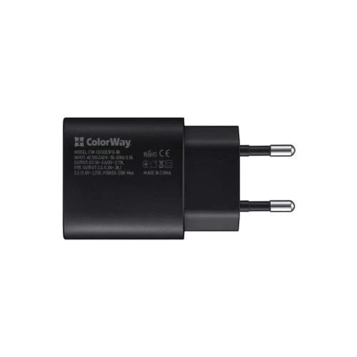 Мережевий зарядний пристрій ColorWay USB-C потужністю 25 Вт