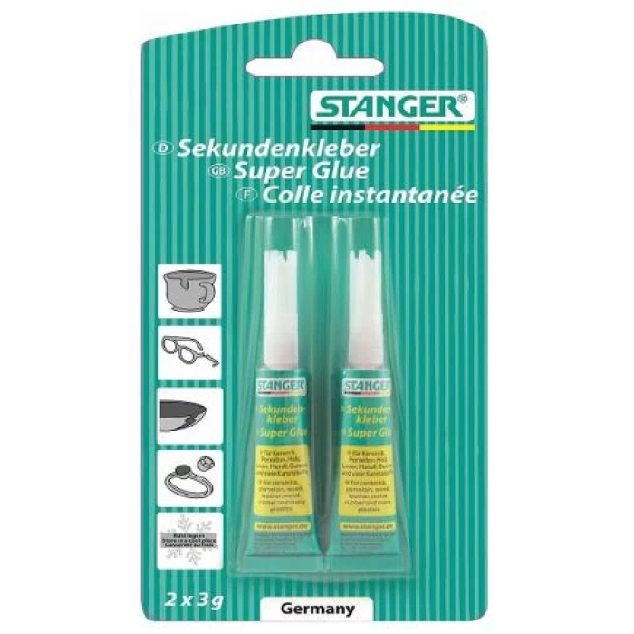 Супер-клей Stanger 18041 у тюбиках, 6 г, 2 од