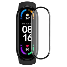 Захисне скло (скрин протектор) Xiaomi Mi Band 5/6 Full Cover чорне