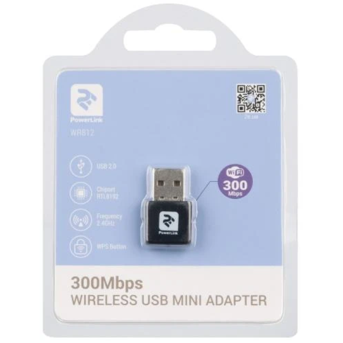 USB Wi-Fi адаптер 2E PowerLink WR812 N300 для мережі