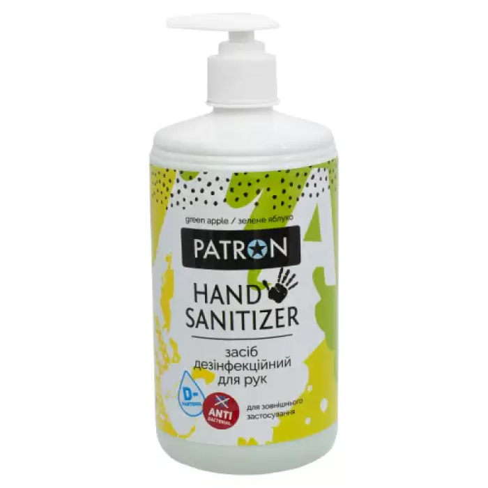 Антисептик для рук Patron Green Apple з дозатором, 700 мл