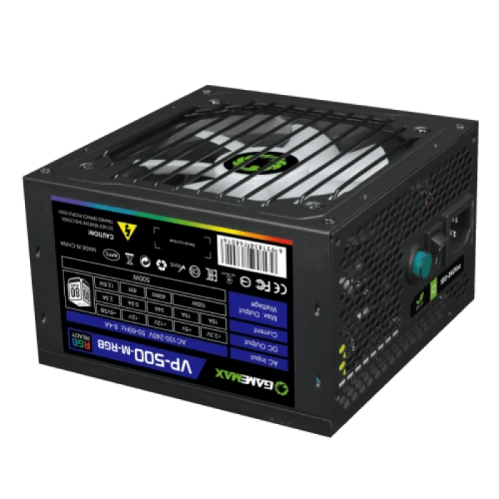 GameMax VP-500 RGB — блок живлення для ПК на 500 Вт