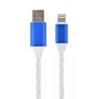 Кабель USB Lightning (зарядний кабель) Cablexpert CC-USB-8PLED-1M 1 м, білий