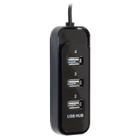 Хаб USB (USB-концентратор) Atcom TD4006 4 порти USB 2.0, кабель 12 см