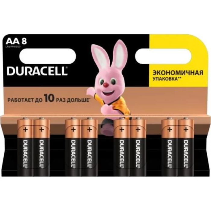 Батарейки AA Duracell Duralock Basic, 8 шт по 1,5 В