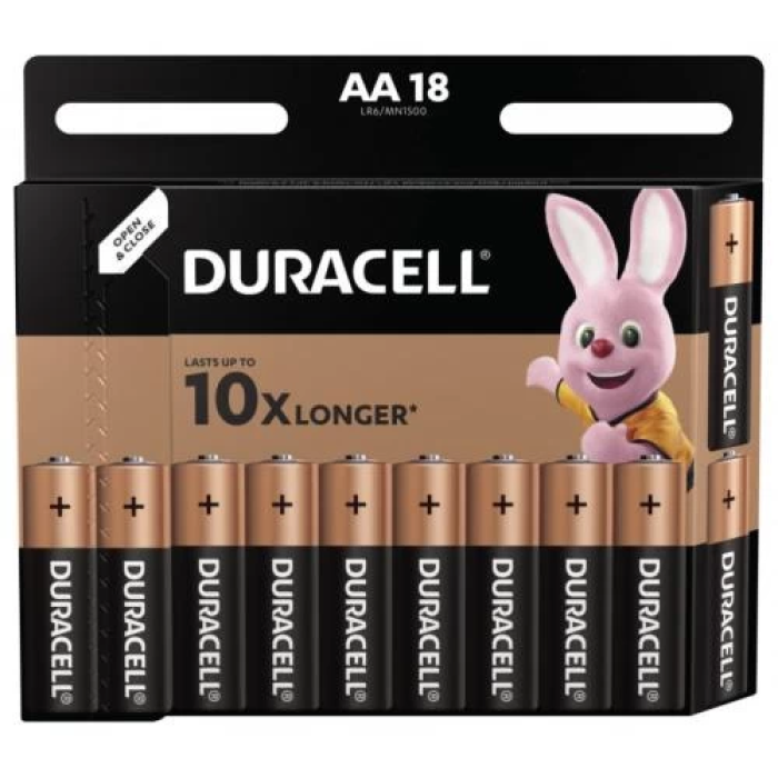Батарейки AA Duracell MN1500 Duralock Basic, 18 шт