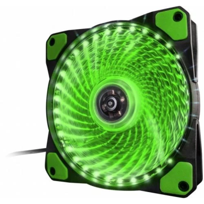 Корпусний вентилятор Frime Iris 120 мм із зеленим LED-підсвічуванням