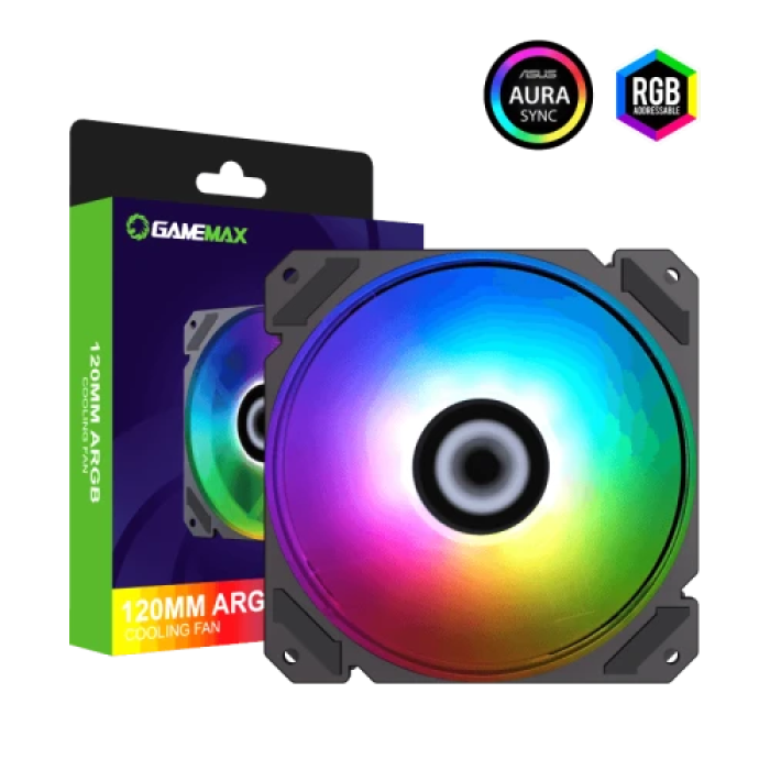 Вентилятор для корпусу GameMax Rainbow Force C9 з ARGB-підсвічуванням