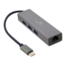 Хаб USB (USB-адаптер) Cablexpert A-CMU3-LAN-01 Type-C 3.1, 3xUSB 3.1, Gigabit LAN