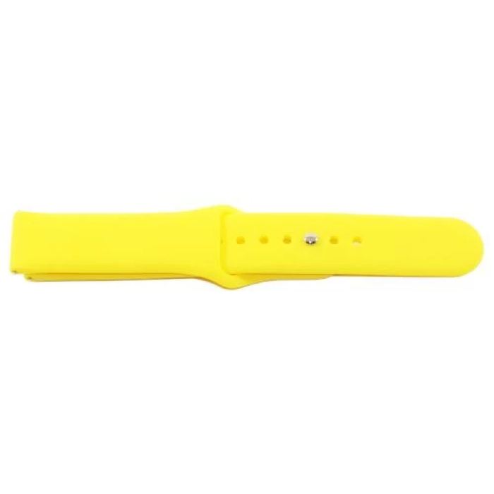 Жовтий силіконовий ремінець NoNaMe SILICONE 20 мм для смарт-годинника