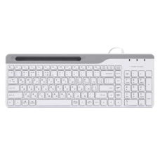 Клавіатура (мембранна клавіатура) A4Tech FK25 USB біло-сіра, 12 мультимедійних клавіш