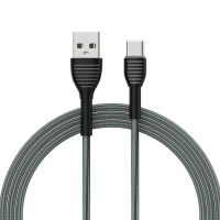 Кабель USB Type-C (USB C) ColorWay CW-CBUC041-GR 1 м, 3A, сірий