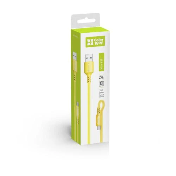 Кабель ColorWay USB 2.0 з microUSB, 1 м, жовтий