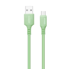 Кабель USB — microUSB (шнур для заряджання) ColorWay CW-CBUM042-GR 1 м, зелений, 2.4A