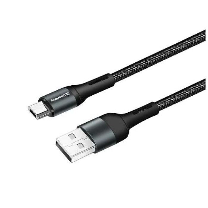 Кабель USB—microUSB ColorWay CW-CBUM045-BK, довжина 1 м