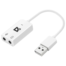 Звукова карта USB (аудіоадаптер) Defender 63002 5.1, біла