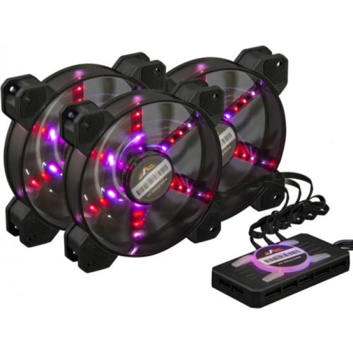 Комплект корпусних вентиляторів Frime Iris Flicker KIT 3×120 мм RGB