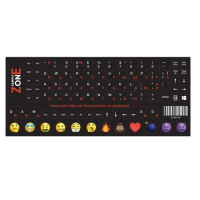 Наліпка на клавіатуру (наклейка на клавіші) SampleZone SZ-BK-RS Orange/White