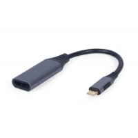 Перехідник USB-C — DisplayPort (адаптер) Cablexpert A-USB3C-DPF-01 15 см, 4K