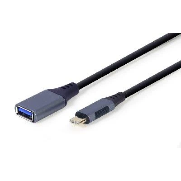 OTG-кабель USB-A — USB-C Cablexpert, 15 см, чорний