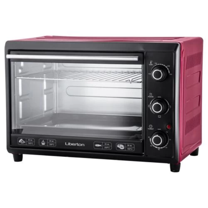 Настільна електродуховка Liberton LEO-400 Red на 40 л