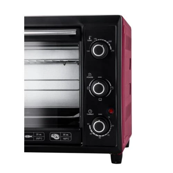 Настільна електродуховка Liberton LEO-400 Red на 40 л