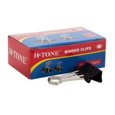 Біндери (канцелярські затискачі) H-Tone Black 19 мм, 12 шт