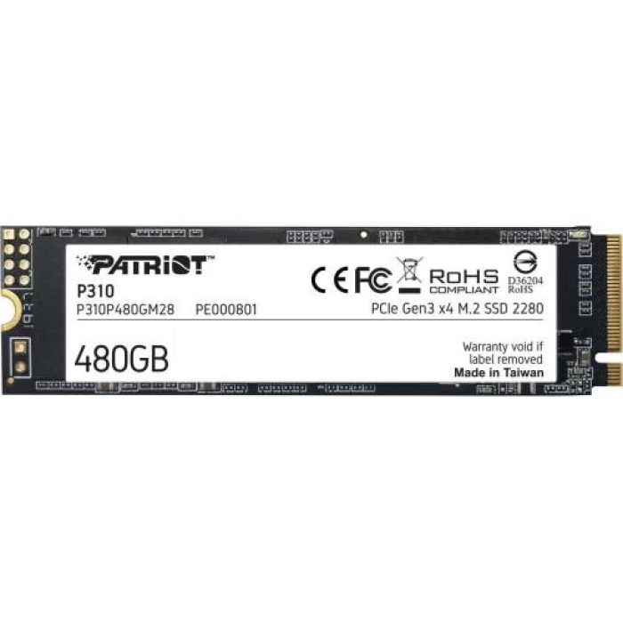 SSD Patriot P310 на 480 ГБ з інтерфейсом PCIe 3.0 x4