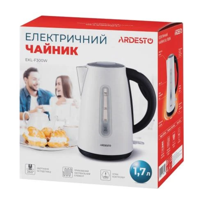 Електрочайник Ardesto EKL-F300W на 1,7 л