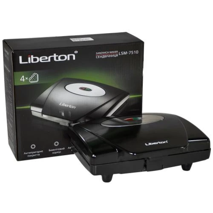 Бутербродниця Liberton LSM-7510 для 4 трикутних сендвічів